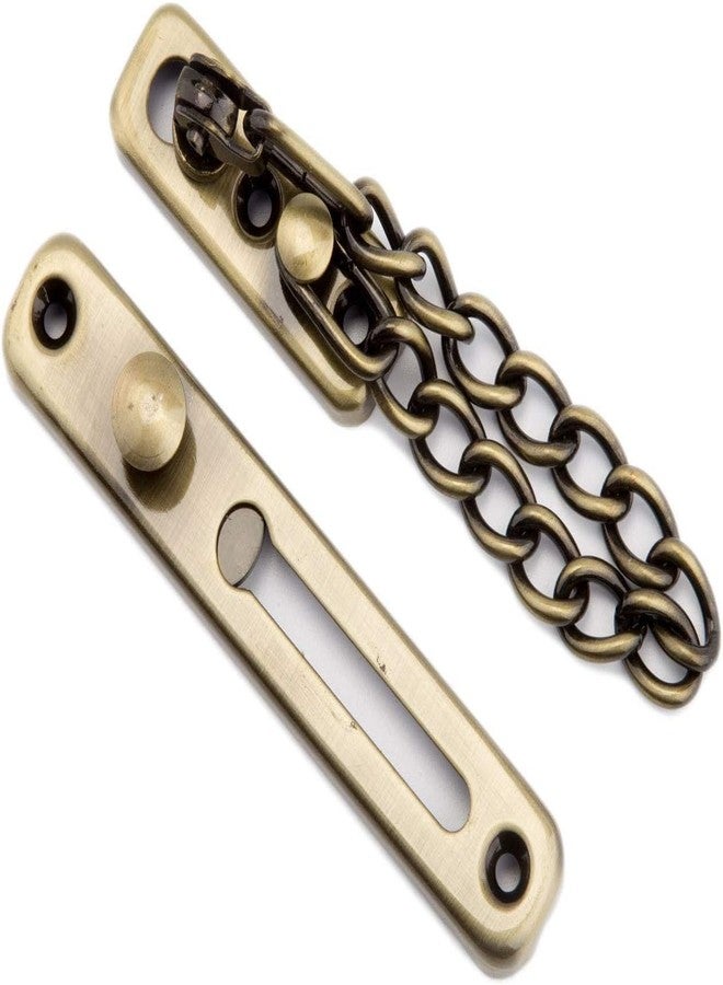 Boniry Premium Door Latch, Door Chain Lock for Main Door - Ideal for Bedroom, Bathroom, Sliding Doors, Safety and Portable Use - Includes 360 Degree Eye Viewer (Brass) - Image 3